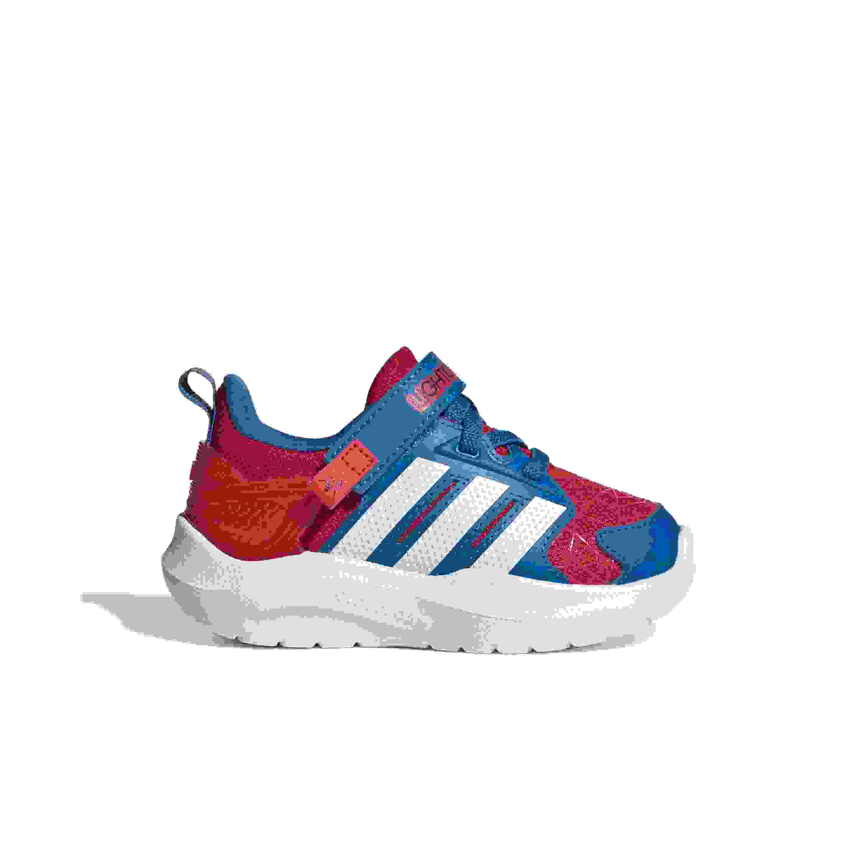 adidas Marvel Lightorama Spider-Man Infant Boys' "Better Scarlet/Ftwr White/Bright Royal" Shoe